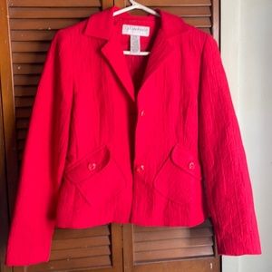 sag harbor red woman’s blazer